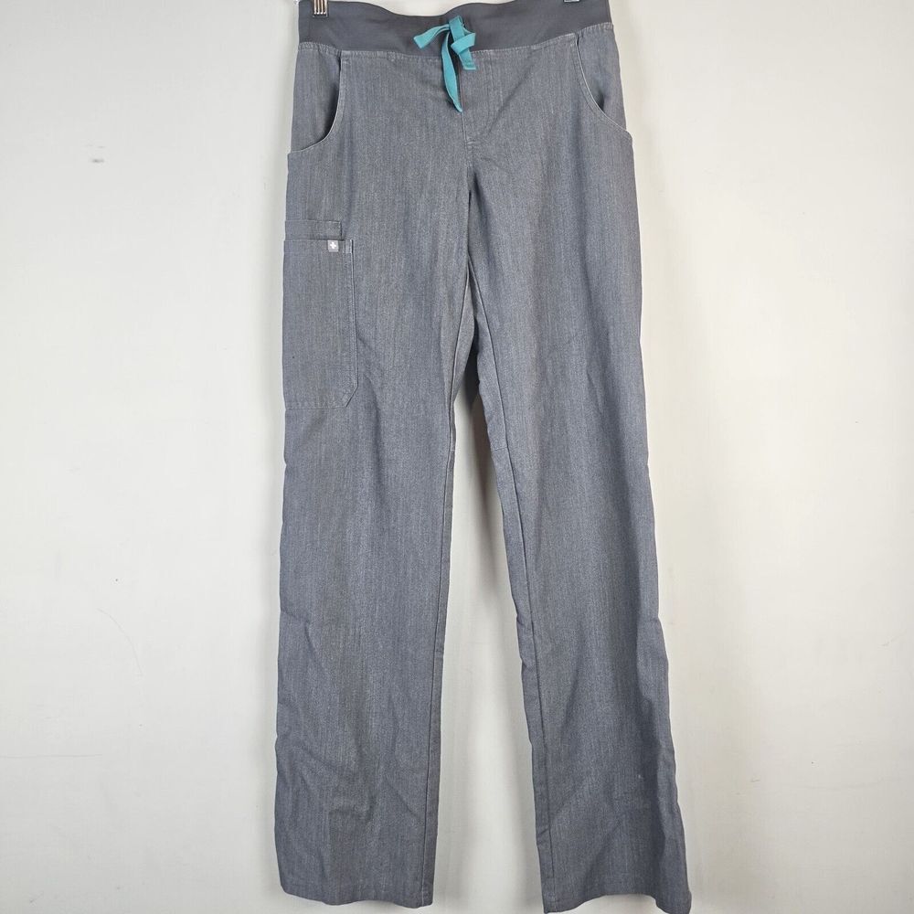 FIGS Pants Technical Collection Kade Cargo Scrub Gray Womens XS/T .E132‎